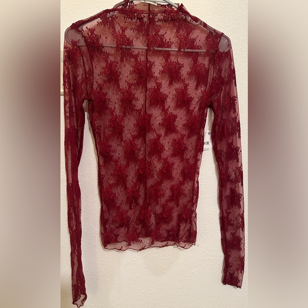 Free People Sheer Lace Top
